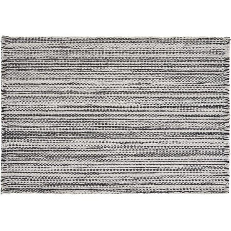 Lr Resources LR Resources SPECI04707BBT1117 Fringed Place Mat; Black & White SPECI04707BBT1117